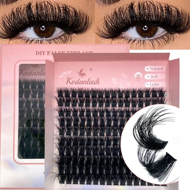 Fluffy False Eyelashes, 1 Box 10-18mm Natural Look Eyelash Extensions, Self Grafting Curl Eyelashes, Eyelash Extensions Kit, Eye Makeup Enhancement for Women & Girls, Christmas Gift