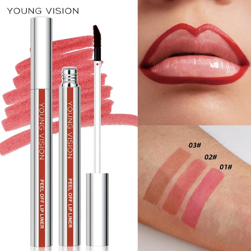 YOUNG VISION 3pcs lip stain peel off lip liner Matte, Smudge-Proof & Long-Lasting | Perfect Lip Definition