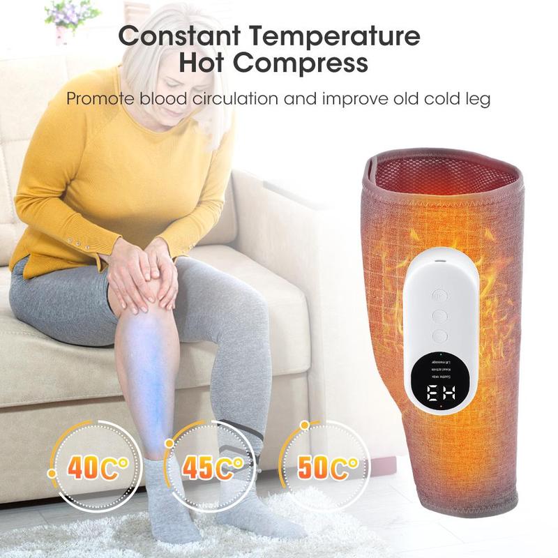 Air Bag Calf Massager, 1 Pair 3 Modes & 3 Gear Hot Compress Calf Massage Tool, Leg Massage Machine for Women & Men, Electric Massager, Personal Care Appliances