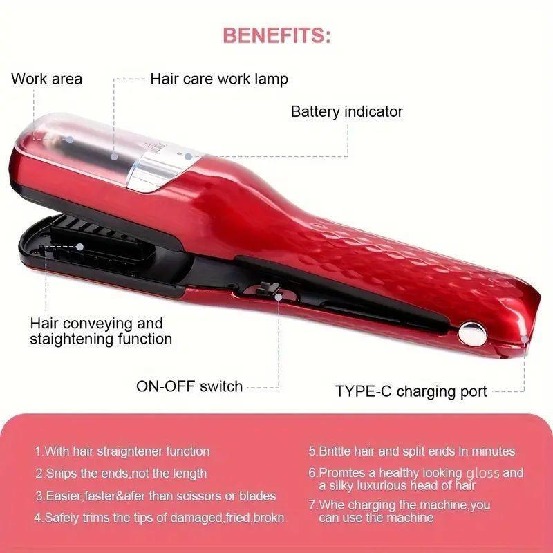 Electric Hair Trimmer with 2pcs Hair Clips, 1 Set USB Rechargeable Hair Clipper, Hair Trimmer for Men, Women, Stylists, Barber, Great for Home, Travel, Salon Comfort