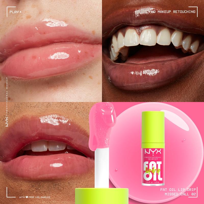 NYX Professional Makeup Fat Oil Lip Drip, Moisturizing, Shiny and Vegan Tinted Lip Gloss