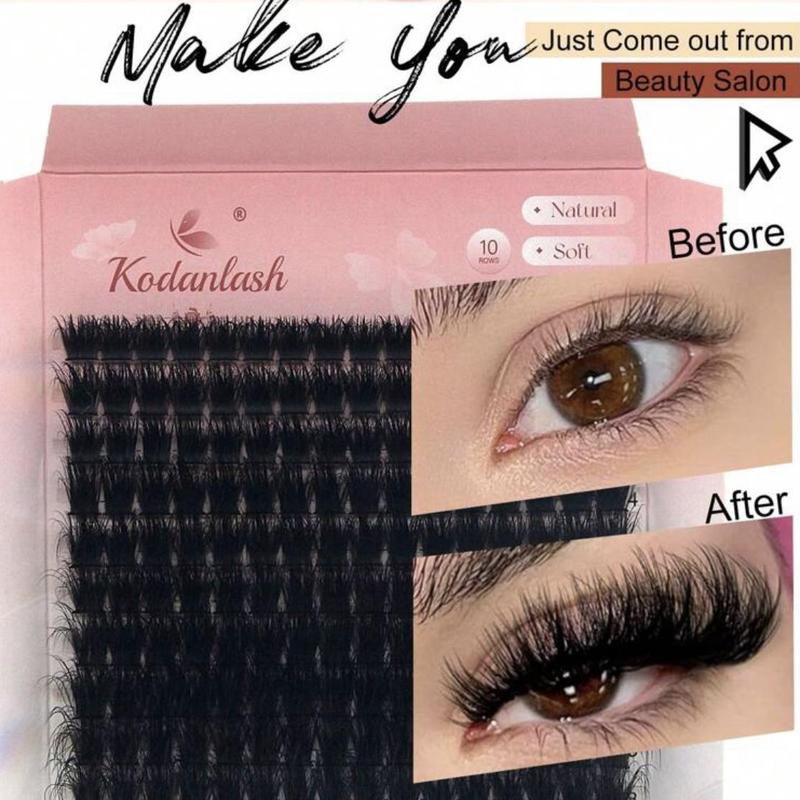 Fluffy False Eyelashes, 1 Box 10-18mm Natural Look Eyelash Extensions, Self Grafting Curl Eyelashes, Eyelash Extensions Kit, Eye Makeup Enhancement for Women & Girls, Christmas Gift