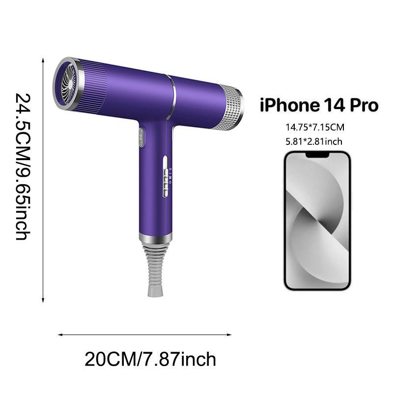 Portable Handheld Hair Dryer, Professional Negative Ion Electric Blow Dryer, Adjustable Speed Hair Dryer, Hair Styling Tool for Home & Travel