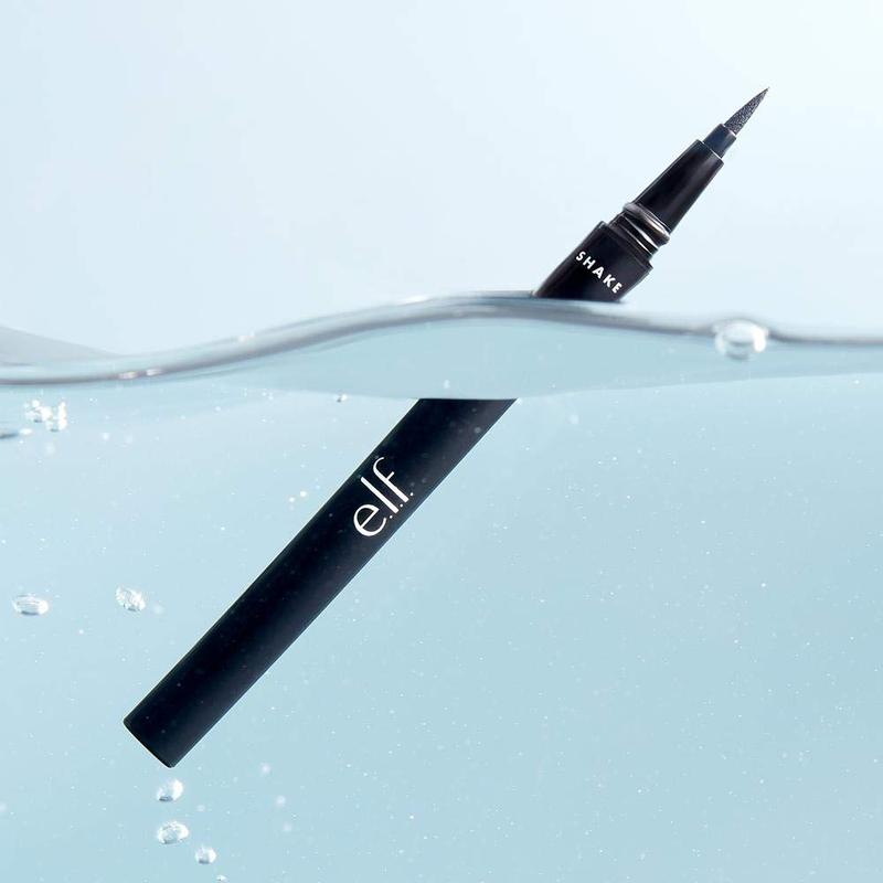 e.l.f. H2O Proof Eyeliner Pen, Felt Tip, Waterproof, Long-Lasting, High-Pigmented Liner For Bold Looks, Vegan & Cruelty-Free, Jet Black. 0.02 Fl Oz