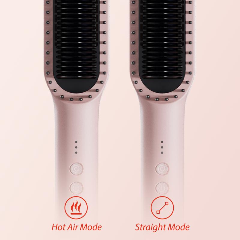 2 in 1 Fast Heat UpStraightening Brush Professional Hair StylingTool Straightening Brush for Women with 20s Fast Heating