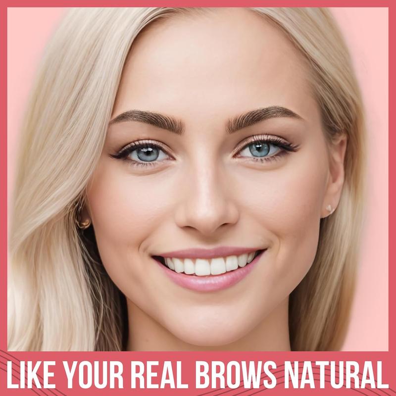 Eyebrow Pen - Eyebrow Pencil Upgraded Eye Brow Pencils for Women with 4 Fork Tip & Spoolie Brush for Hair-Like Natural Brows, Last All-Day, Microblading Eyebrow Pen, Light Brown