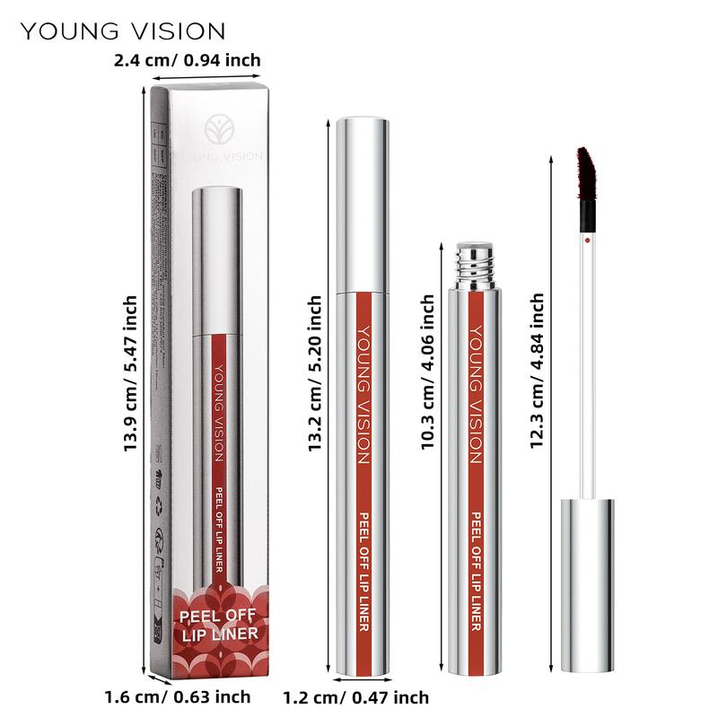 YOUNG VISION 3pcs lip stain peel off lip liner Matte, Smudge-Proof & Long-Lasting | Perfect Lip Definition