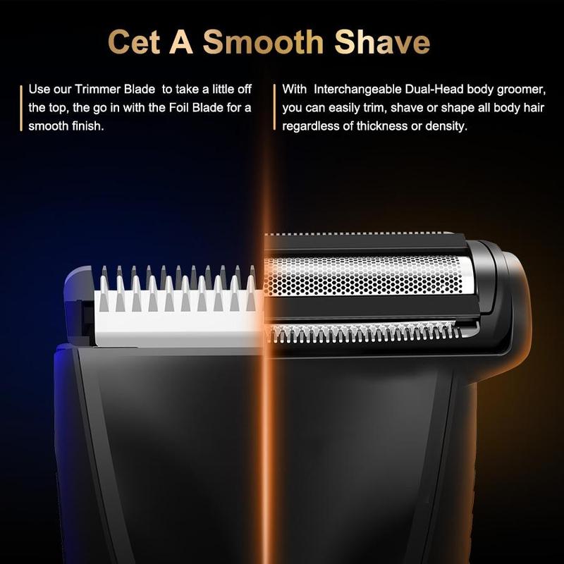 Electric Hair Trimmer Kit, 1 Box Waterproof Wet and Dry Groomer, USB-C Rechargeable Trimmer with Base, Body Trimmer for Men, Men's Ball Shaver, Groin & Body Hair Trimmer for Men