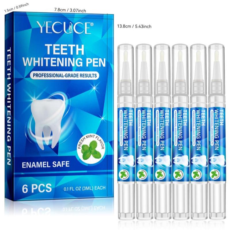 Teeth Brightening Pen, 6 Counts box Teeth Brightening Pens, Professional Teeth Whitening Products for Women & Men, Oral Care Products