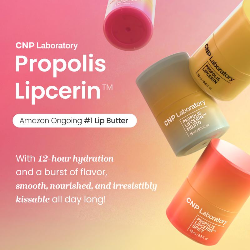 [CNP Official Shop] Honey Lip Butter SET (Honey, Fruity, Mojito, Spicy), Propolis Lipcerin, Hydrating, Gentle Exfoliation, Deep Nourish, Revitalizing Dry Lips, Shea Butter (0.5 fl.oz   15ml*4) Korean Skincare, Comfort Lipcare, Lip Balm