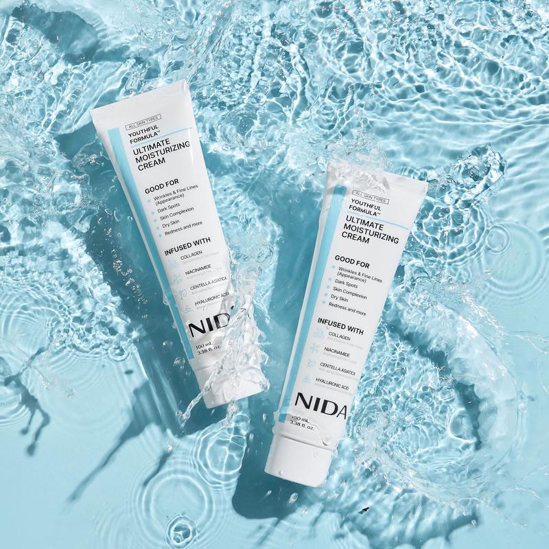 NIDA Youthful Formula Ultimate Moisturizing Cream (100mL)   Collagen, Niacinamide, Centella Asiatica, Hyaluronic Acid   Wrinkles, Dark Spots, Skincare