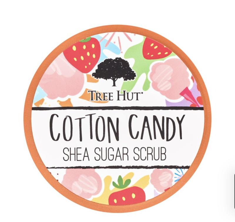 Tree Hut Cotton Candy Shea Sugar Exfoliating and Hydrating Body Scrub, 18 oz.