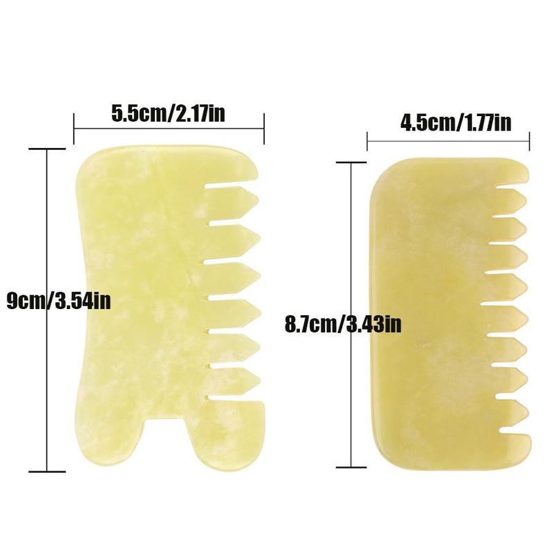 Natural Stone Scalp Massage Comb, 1 Count Multifunctional Gua Sha Board, Manual Massage Tool for Body & Head, Body Care Tool for Women & Men