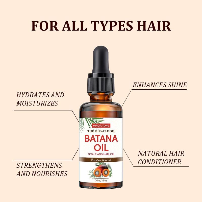 Batana Oil Set, 3 Counts Scalp Moisturizing Hair Oil, Hair Care Products, Hair Strengthening Serum, Hair Smoothing Oil, Hair Care Essential Oil