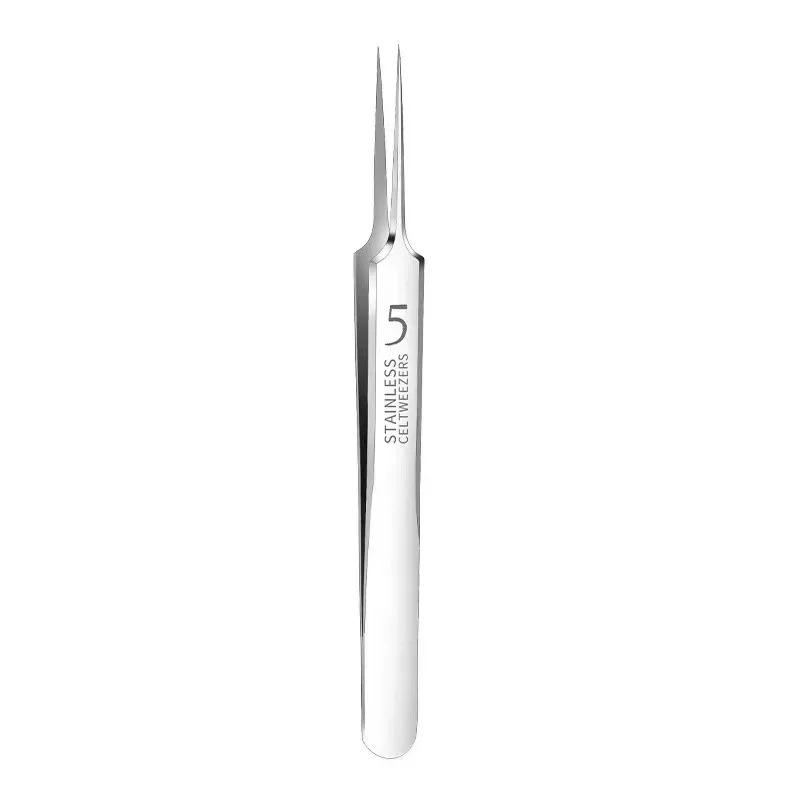 1 Pack Extra Fine No. 5 Cellular Acne Blackhead Tweezers - Facial Beauty Remove Acne Needle Tools for Skin Care