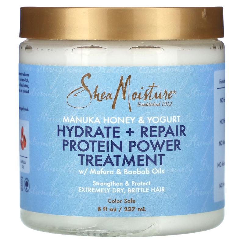 SheaMoisture Manuka Honey & Yogurt, Hydrate + Repair Protein Power Treatment,  8 fl oz (237 ml)