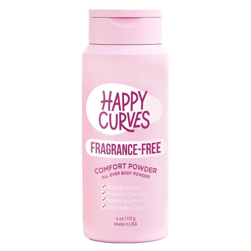 Happy Curves Comfort Powder- All Over Body Powder, Fragrance- Free Body Care Aloe Body Care Aloe