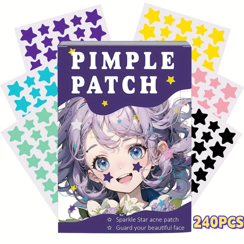 Star Shaped Acne Patches, 240pcs set Face Covering Patches for Zits, Blemishes, Dots, Pimple, Facial Skin Care Products for Women & Men