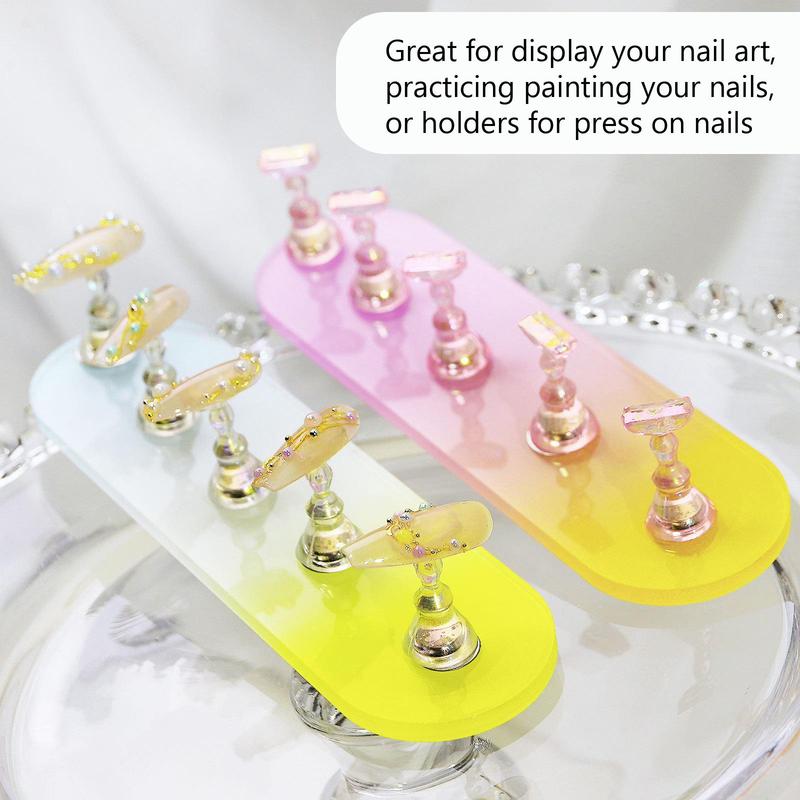 Nail Practice Stand, 1 Count Nail Tips Display Holder with Magnet Base, Nail Art Decoration Tools, Manicure & Pedicure Tools for Home & Salon Use,  Nail Equipment