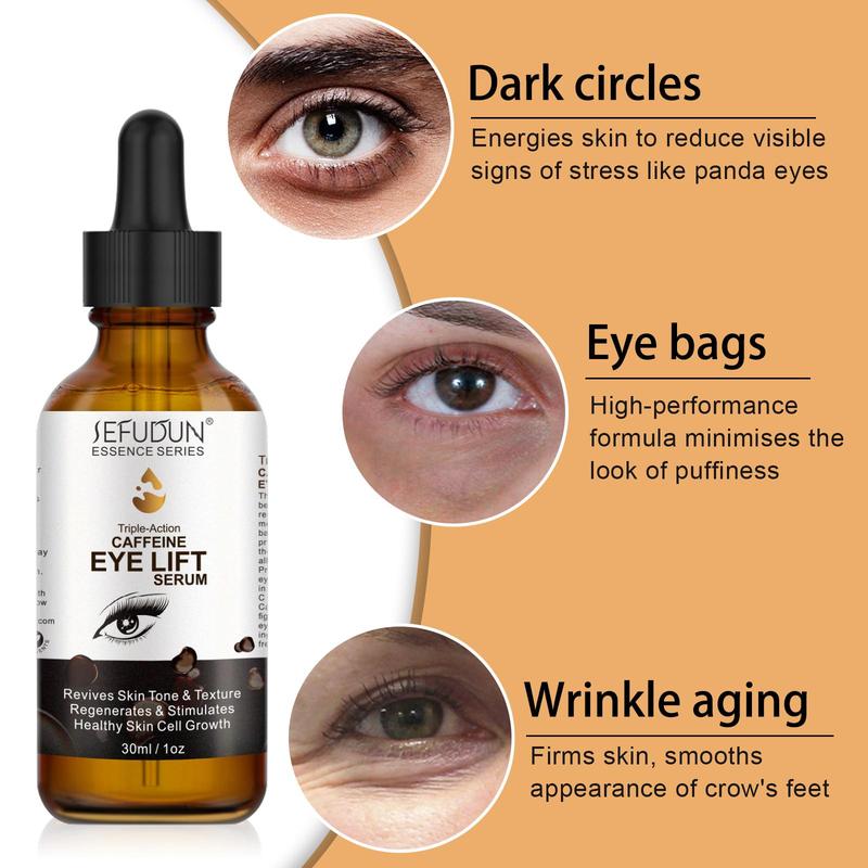 Coffee Eye Serum, Moisturizing Eye Serum, Eye Care Product for Women & Men, Suitable for People Who Stay Up Late