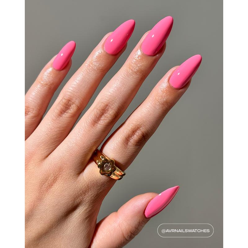 Go Go Boots - Bright strawberry pink polish with a creme finish