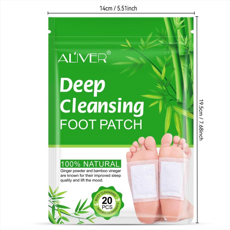 Deep Cleansing Foot Patch, 1 2bags Natural Ginger Powder & Bamboo Charcoal & Wormwood Extract Foot Mask, Foot Care Product for Women & Men