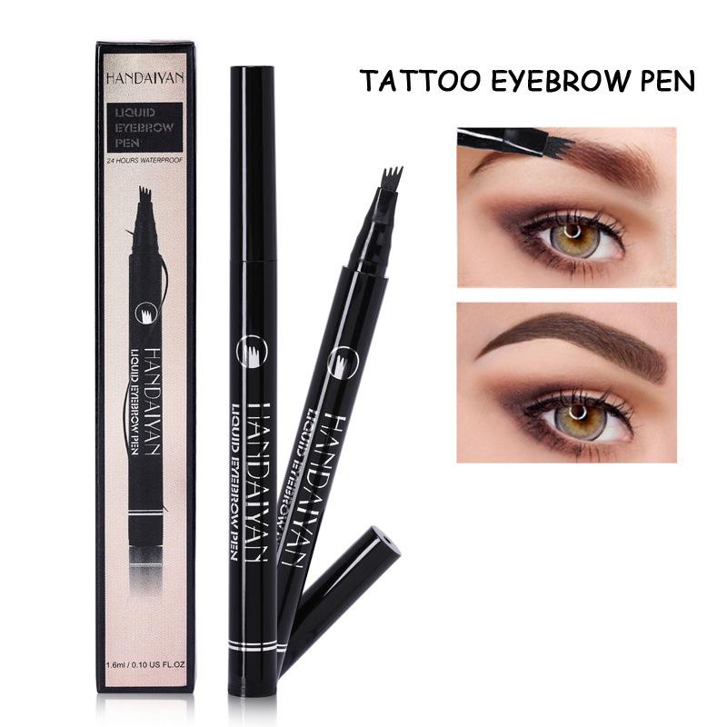 [HANDAIYAN] No Budge 4 tip Applicator Eyebrow Pencil Magical - Long-Lasting Formula