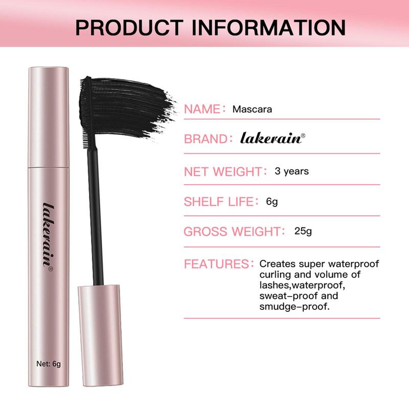 Long-lasting Mascara, 2 Counts Waterproof Eyelash Extensions Mascara, Professional Eye Enhancement Makeup Products for Women