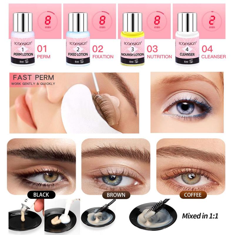 Lash Lift Kit, 1 Set Eyelash Perming & Dyeing Kit, Eyelash Perming & Dyeing Kit, Waterproof Eyelash Perming & Dyeing Kit, Summer Makeup, Fall, Men Gifts