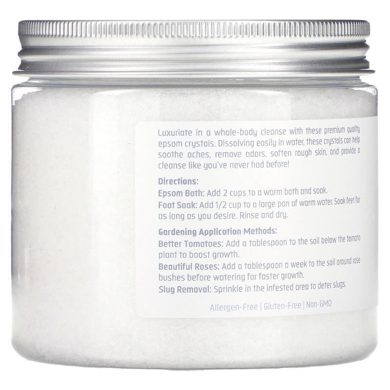 White Egret Personal Care Epsom Bath Salt, Unscented, 16 oz (454 g)