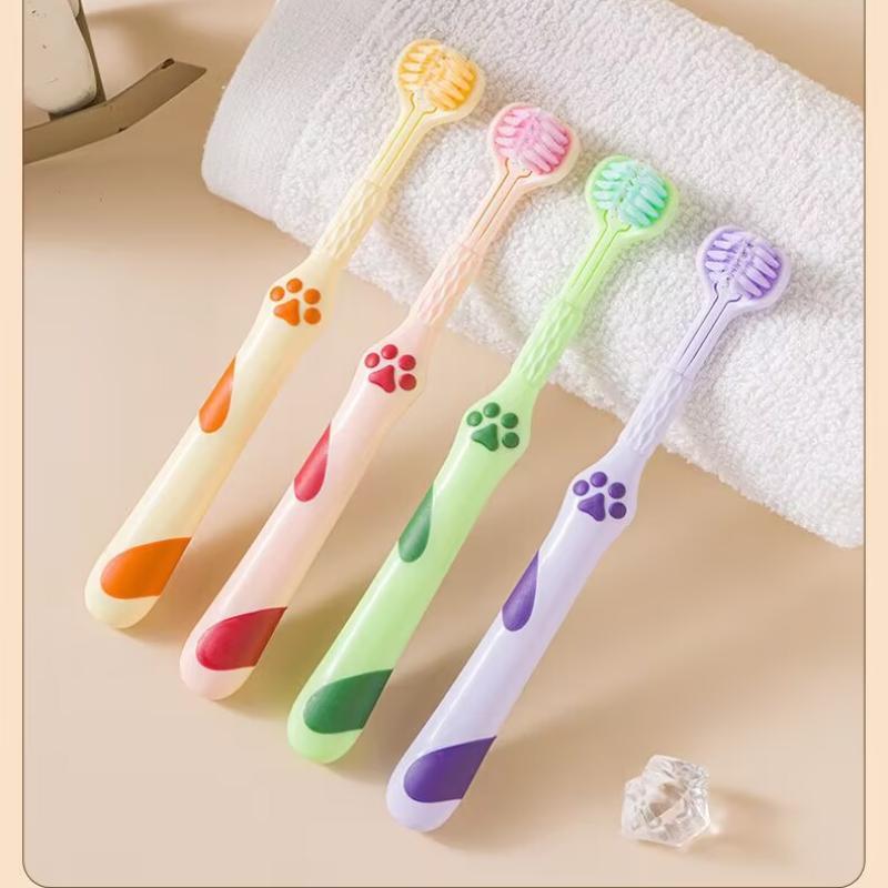 Three-sided Soft Toothbrushes, Colorful Tooth Cleaning Toothbrush, Deep Cleaning Toothbrush for Students, Dormitory, Travel