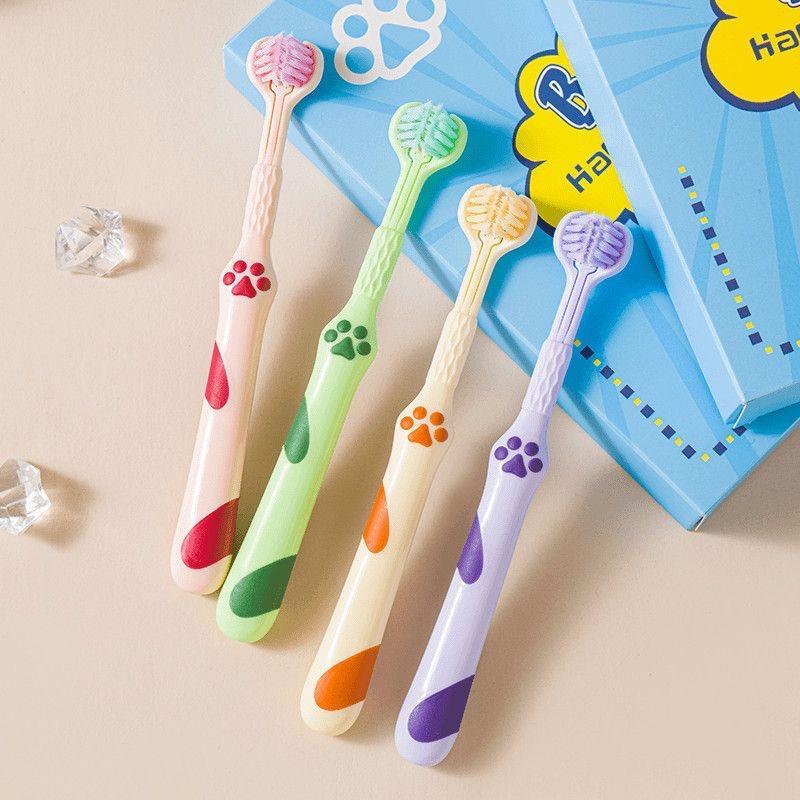 Three-sided Soft Toothbrushes, Colorful Tooth Cleaning Toothbrush, Deep Cleaning Toothbrush for Students, Dormitory, Travel