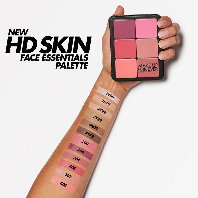 HD Skin Multiuse Cream Foundation & Blush Palette - 12 Shades for Flawless Complexion - Makeup, Blend - Make Up For Ever