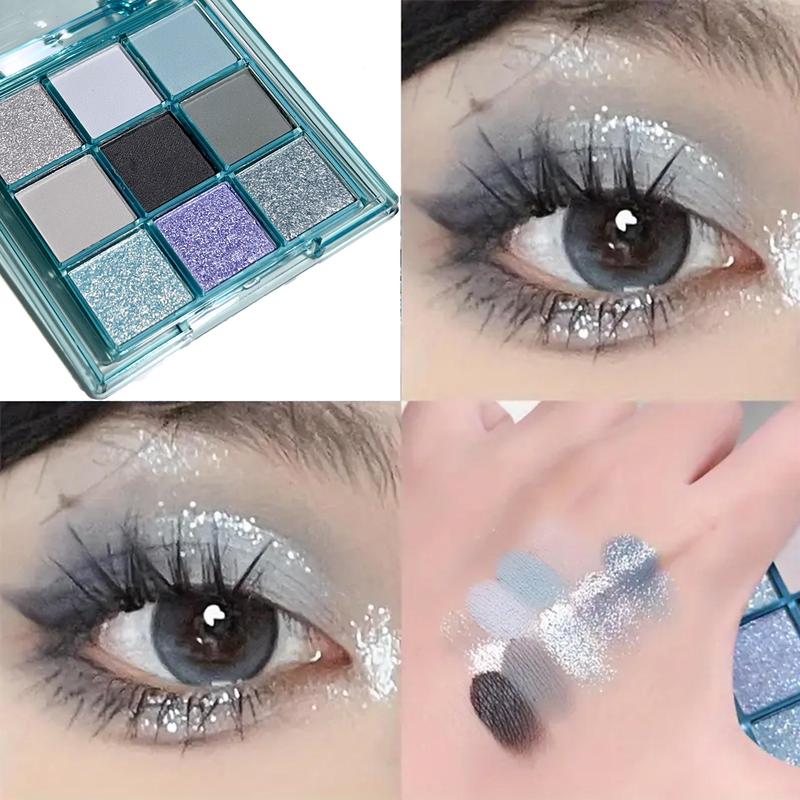 9 Color Eyeshadow Palette, 1 Count Glitter & Matte Eye Shadows Palette, Long Lasting Shimmering Eye Shadow Makeup Products