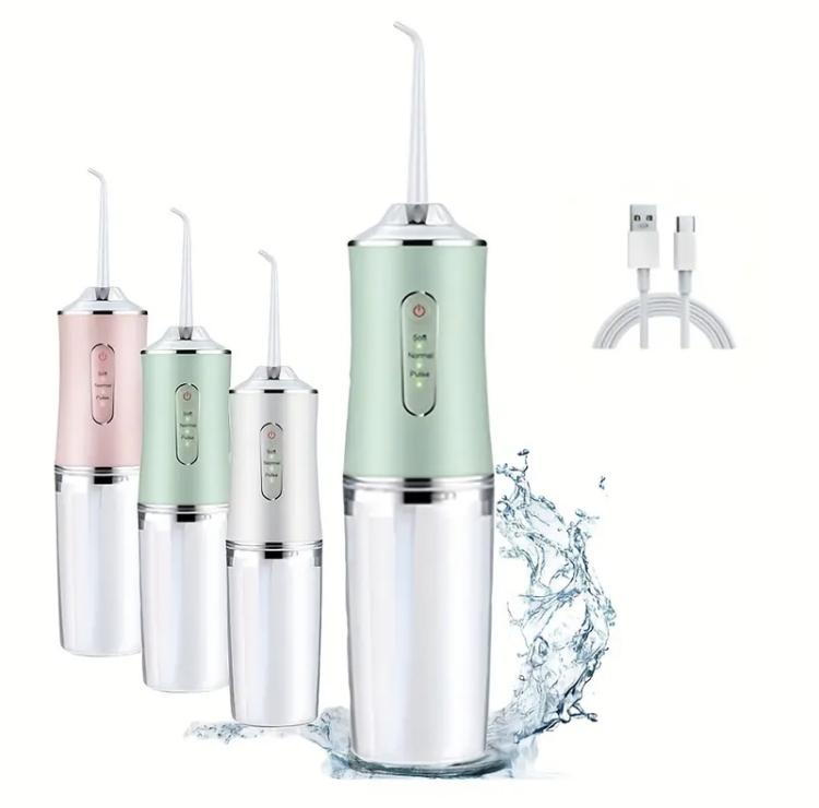 ETHME Oral Irrigator 4 In 1 Water Flosser Cordless Portable and Rechargeable Irrigation Cleaner -Comprehensive Daily Teeth Care Solution for Men Women