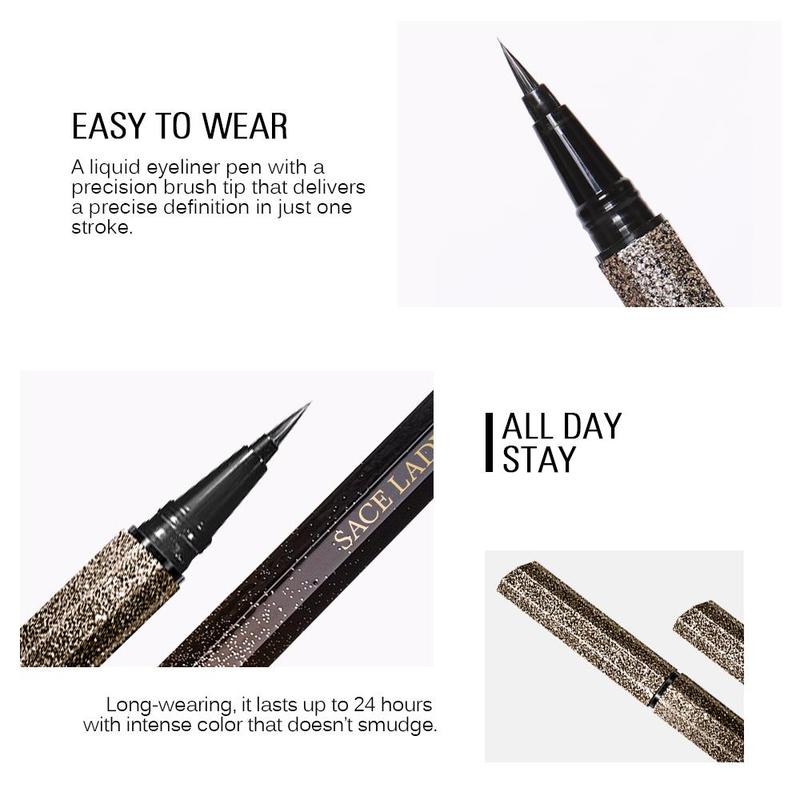 Long Lasting Eyeliner Pencil, 1 Count Quick Drying Eyeliner Pen with Precise Flexible Tip & Comfortable Grip, Professional Daily Makeup Accessories