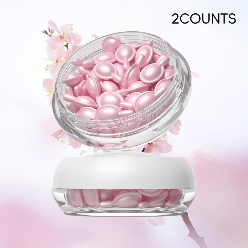 Sakura Capsule Essence, 2 Boxes Moisturizing Facial Serum, Hydrating Nourishing Skincare Product for Women & Girls