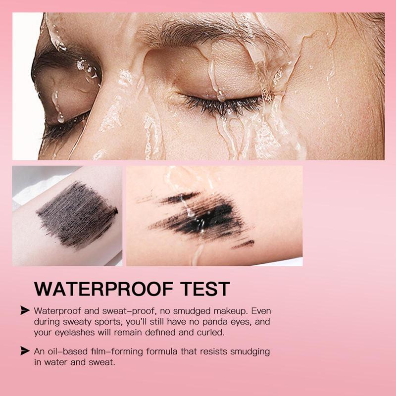 Long-lasting Mascara, 2 Counts Waterproof Eyelash Extensions Mascara, Professional Eye Enhancement Makeup Products for Women