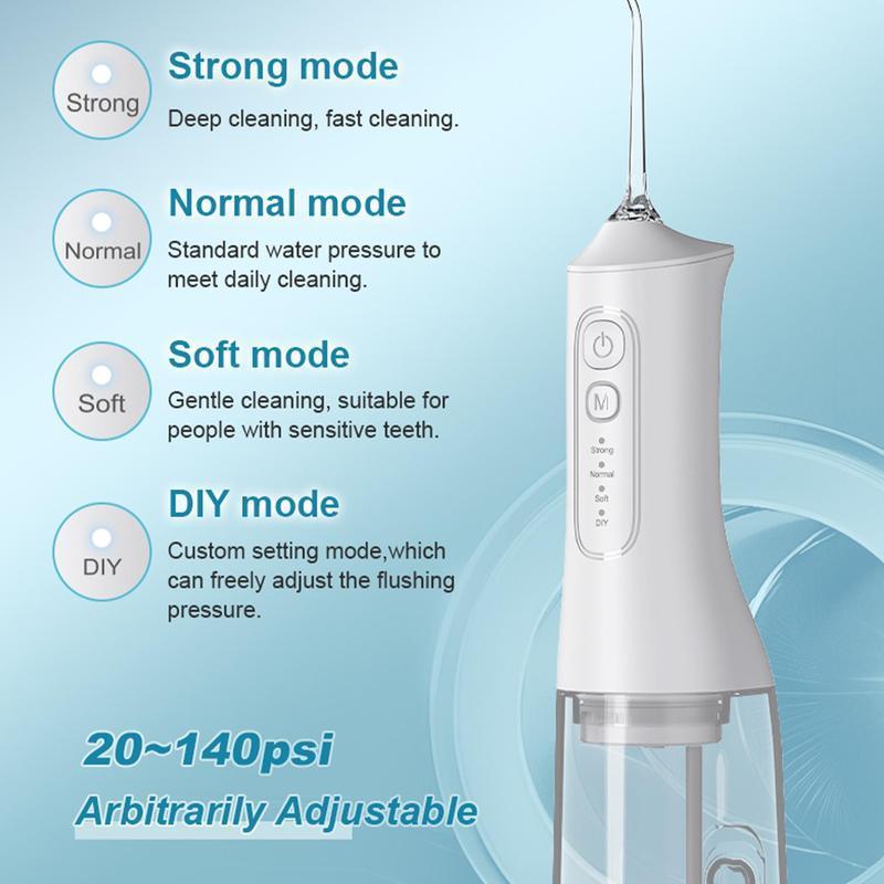 Portable Water Flosser, Christmas Gifts Fall Gifts, 1 Box Rechargeable Oral Irrigator & Accessories, Waterproof Cordless Dental Flosser for Home & Travel, Winter Gift