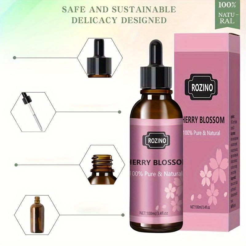 100ml Cherry Blossom Essential Oil, Comfort Natural Body Care & Massage Oil For Skin Care, Hair, Beard & Eyelash Care