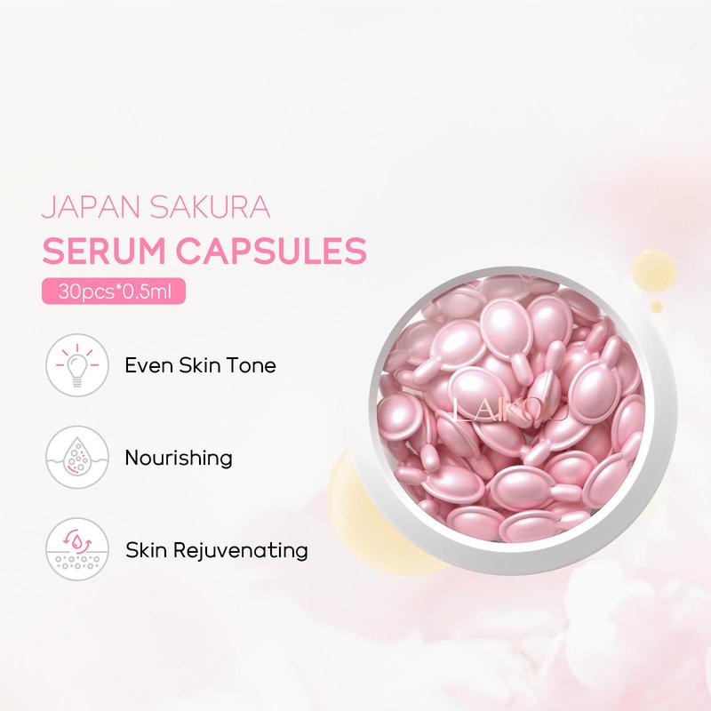 Sakura Capsule Essence, 2 Boxes Moisturizing Facial Serum, Hydrating Nourishing Skincare Product for Women & Girls