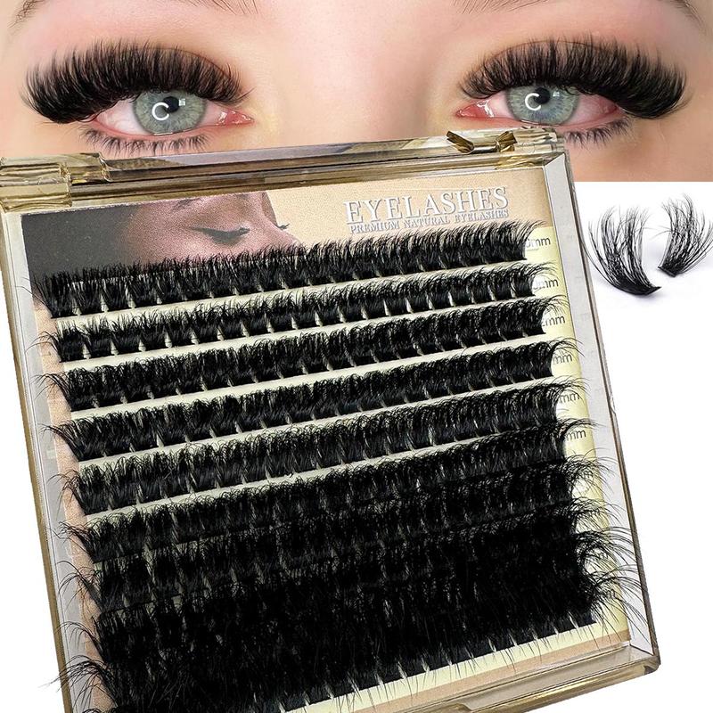 Individual False Eyelashes for Eyelash Extensions, Self Grafting Curling Fake Eyelashes, Eye Makeup Enhancement Tool for Women & Girls