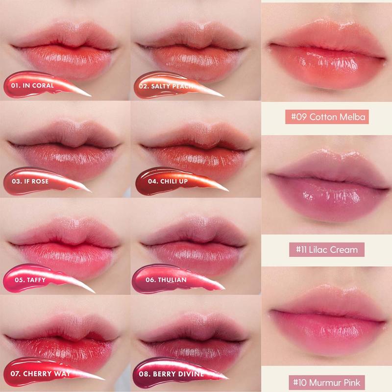 [Official rom&nd Partner] Dewyful Water Tint (13 colors), Watery Glossy Lips Long-lasting High Pigmented, Romand, Rom and, korean makeup, k beauty makeup, korean lip tints, korean lippies Cherry