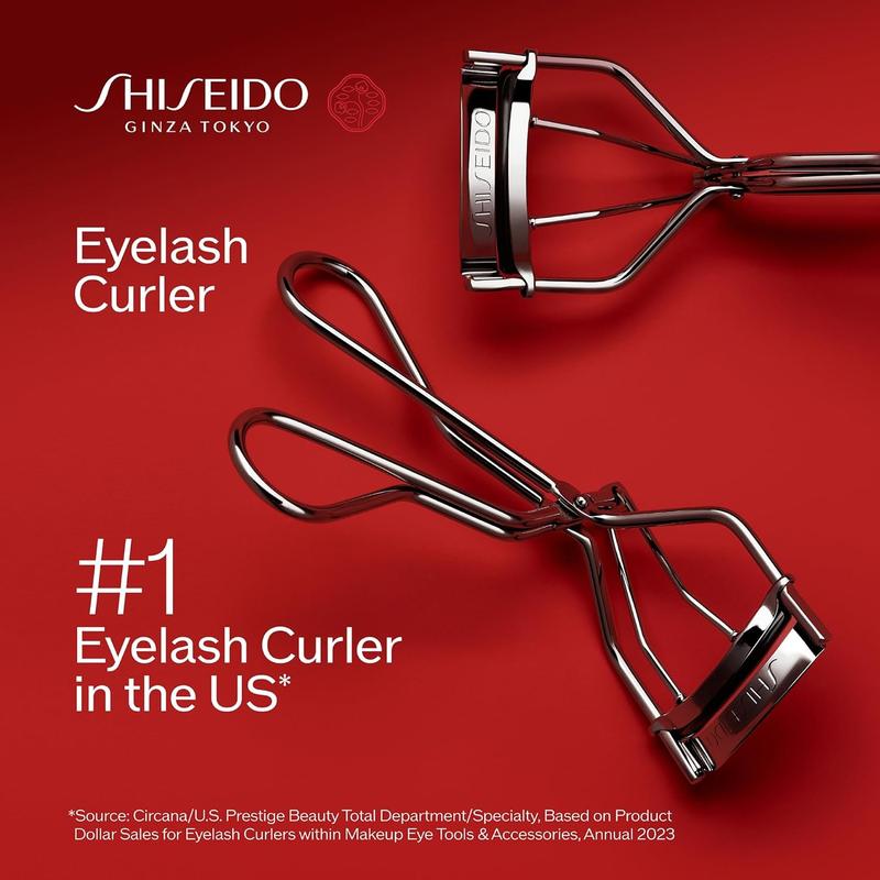 Shiseido Eyelash Curler - Crimps & Curls Lashes for Perfect, Eye-Framing Fringe - Gentle & Safe - Includes Replacement Pad Makeup Cosmetic