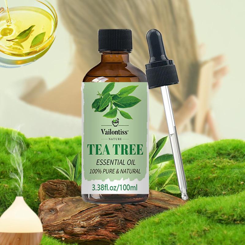 100ml Tea Tree Essential Oil, Moisturizing Hair Massage Oil, Body Care Oil for Soothing Dry Skin, Multipurpose Skin Care Product for Daily Use