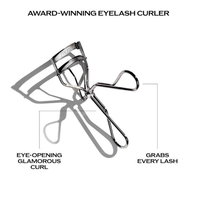 Eyelash Curler 213 Shiseido Crimps & Curls Lashes for Perfect, Eye-Framing Fringe - Gentle & Safe - Includes Replacement Pad Lightweight Makeup