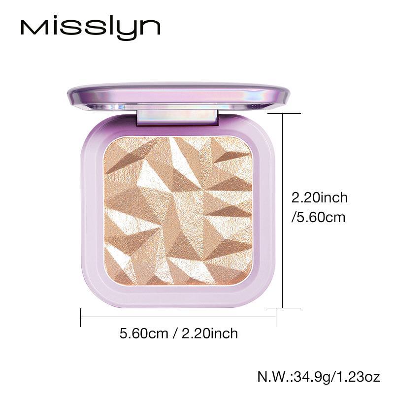 Shimmer Highlighter Palette, 1 Count Shimmering Highlighter Powder, Long Lasting Pearly Makeup Powder, Nose Contouring Highlighter Powder