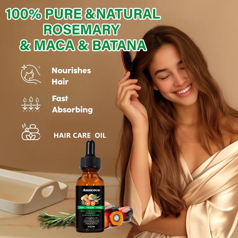 100% Pure Organic Rosemary Oil for Hair Growth, Eyebrow and Eyelash, Nourishes The Scalp, Improves Blood Circulation, Hair Care Oil 60ml Coconut Haircare Moisturizing Comfort