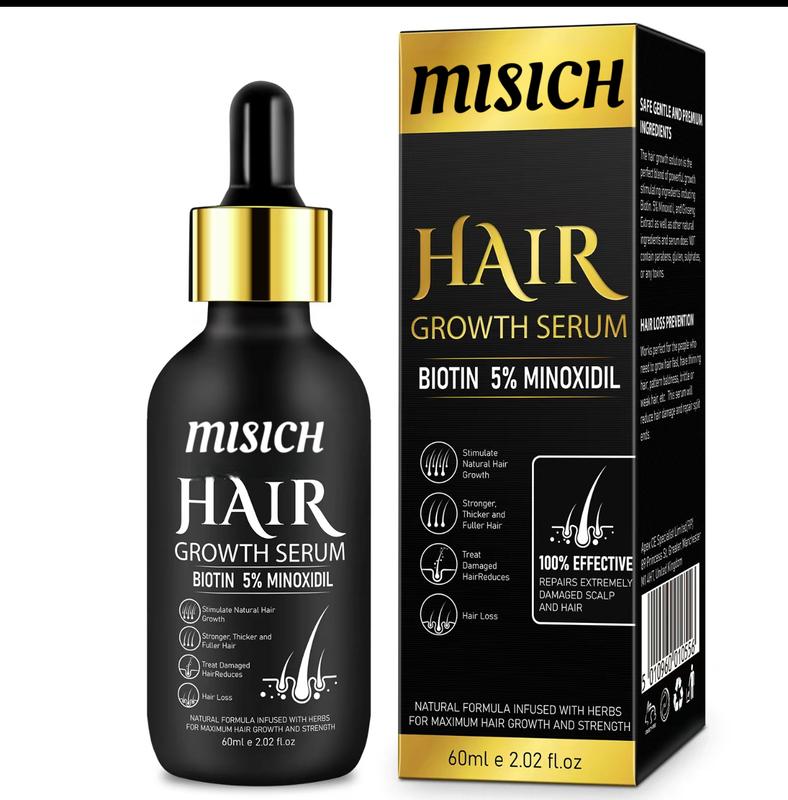 5% Minoxidil Hair Serum(60ml) for Men and Women With Hair Roller Set beard growth oil