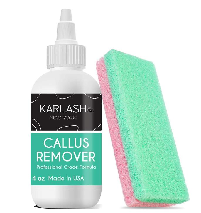 Professional Best Callus Remover Gel for Feet and Foot Pumice Stone Scrubber Kit Remove Hard Skins Heels and Tough Callouses from feet Quickly and Effortless 4 oz (1 Bottle)